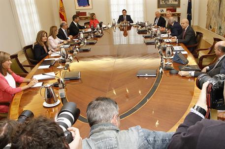 29/09/2014. Consejo de ministros extraordinario. El presidente del Gobierno, Mariano Rajoy, preside el Consejo de Ministros extraordinario c...